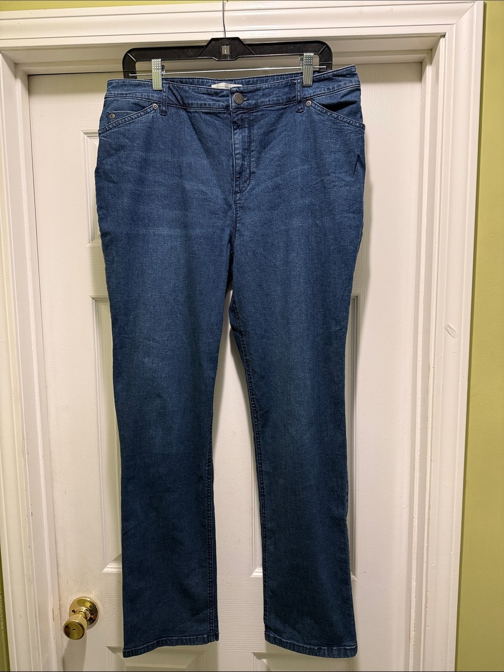 J. Jill Tried & True Slim Leg Stretch Jeans Size 14 Dark Wash